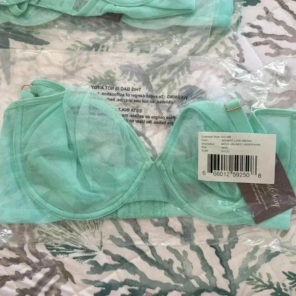 smart & Sexy New Sheer Mesh Bra Color Mint Chip
Brand new in package! - Picture 7 of 8